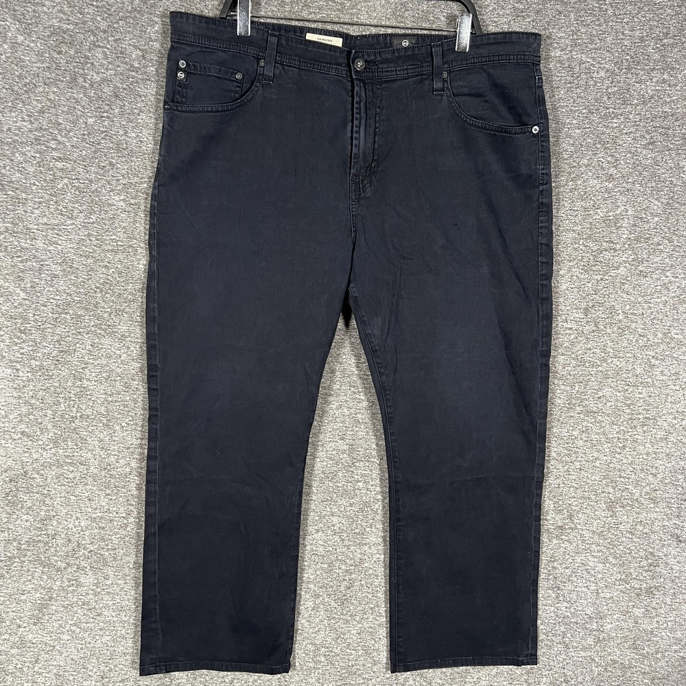 AG Adriano Goldschmied The Protégé Jeans Mens 40x34 Black Straight Leg Stretch